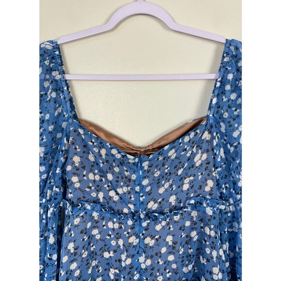 Majorelle Ailish Mini Dress Blue Ditsy Floral Small Resort Party Night Out - Picture 10 of 13